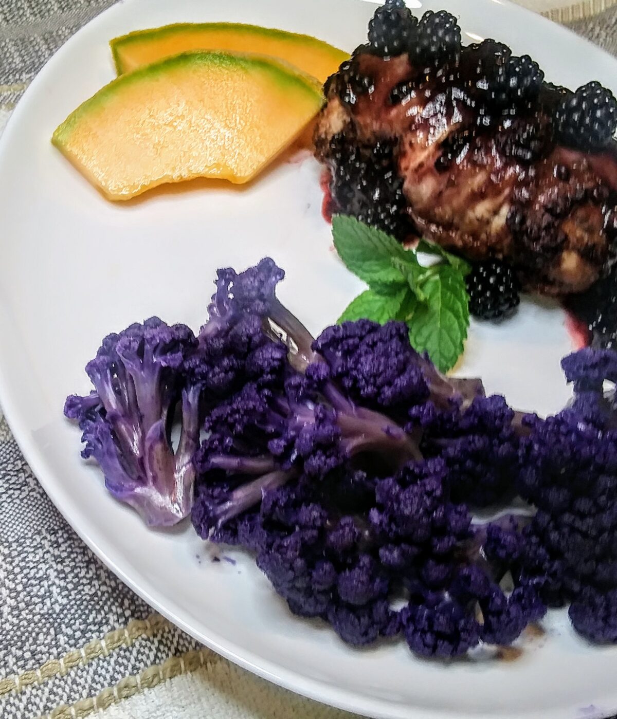 Blackberry Fennel chicken plated